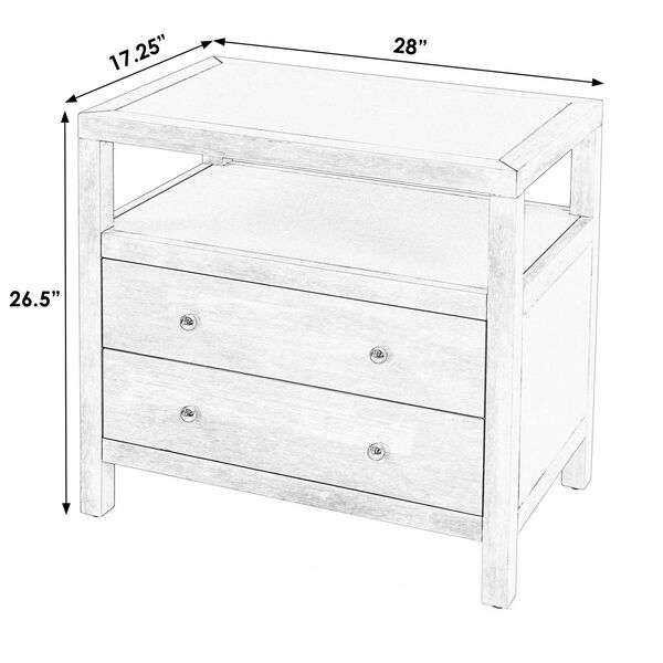 Celine Light Natural Two Drawer Wide Nightstand, image 3