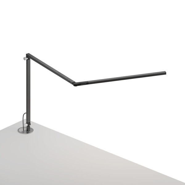 Z-Bar Metallic Black LED Slim Desk Lamp with Grommet Mount, image 1
