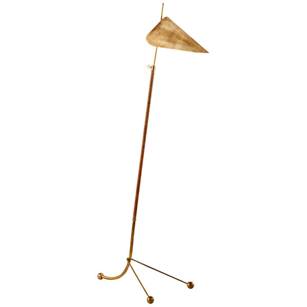 Moresby Floor Lamp in Hand-Rubbed Antique Brass by AERIN, image 1