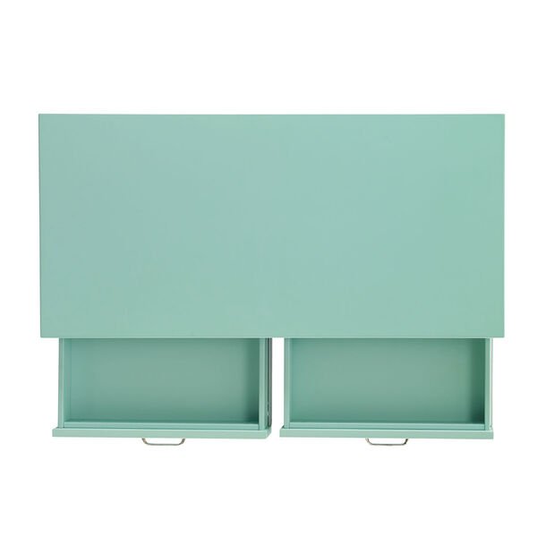 Pamela Pastel Turquoise Two Drawer Desk, image 2