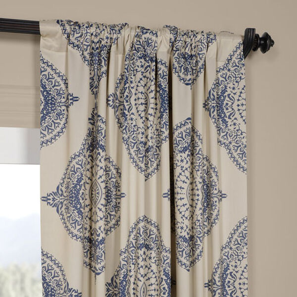 Henna Blue 96 x 50-Inch Blackout Curtain Single Panel, image 2