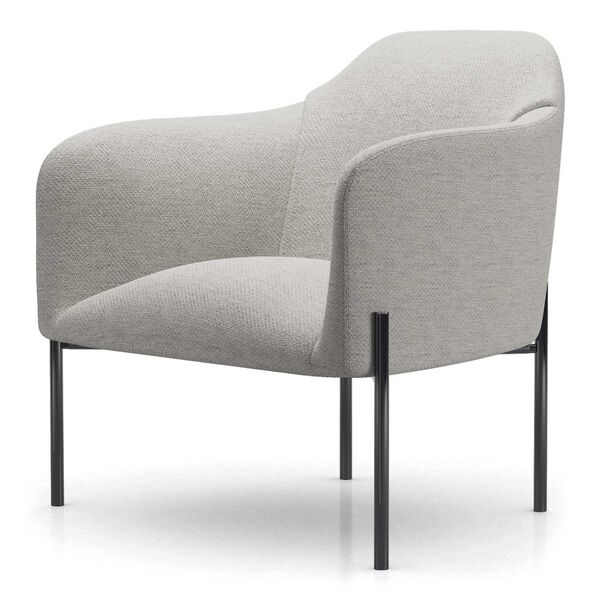 Savoy Silver Gray Fabric Lounge Chair, image 2