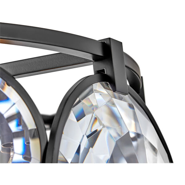 Nala Black Five-Light Convertible Pendant with Optic Crystal Glass, image 4
