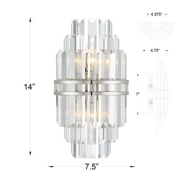 Hayes Polished Nickel Two-Light Wall Sconce, image 5
