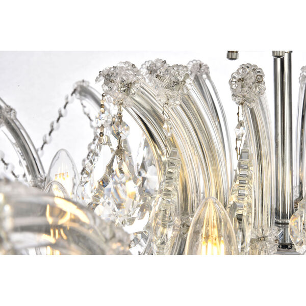 Maria Theresa Chrome 36-Inch Eight-Light Flush Mount with Clear Elegant Cut Crystal, image 5