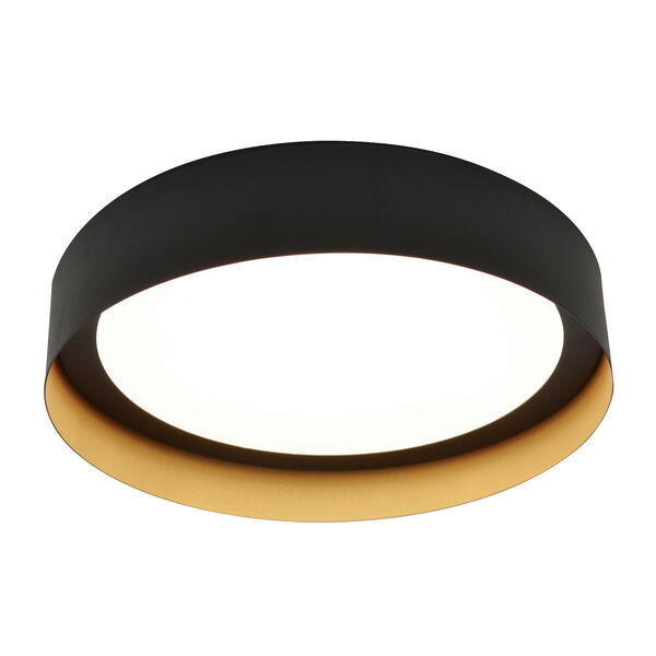 Reveal Black and Gold 12-Inch LED Flush Mount, image 1