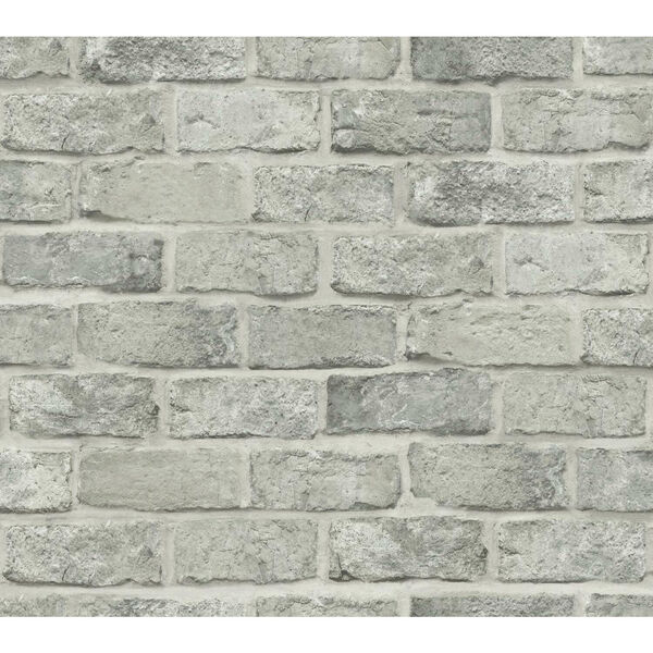 Stonecraft Stretcher Gray Brick Peel and Stick Wallpaper, image 2