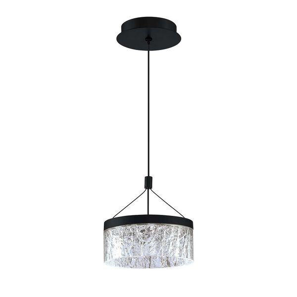 Arctic Ice Black Clear Eight-Inch LED Pendant, image 1