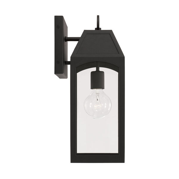 Burton Black Outdoor One-Light Wall Lantern with Clear Glass, image 6