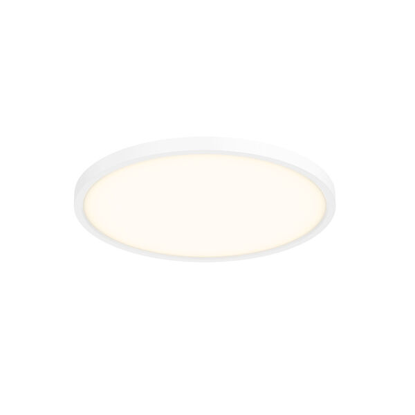 White Nine-Inch LED Flush Mount, image 1