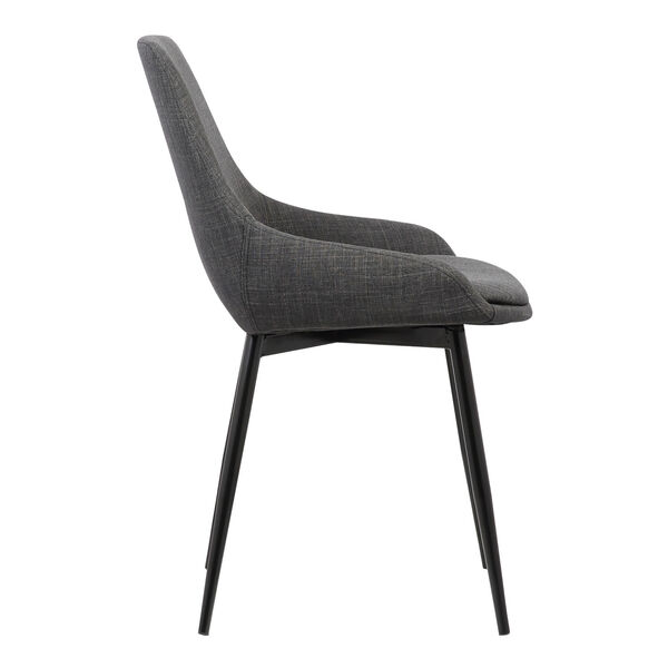 Mia Charcoal with Black Powder Coat Dining Chair, image 3