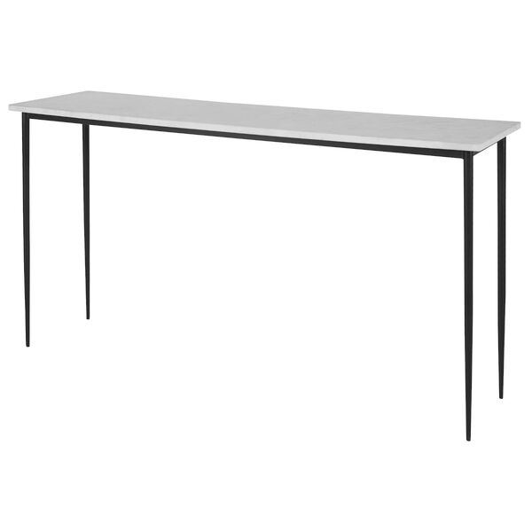 Nightfall White and Black Console Table, image 1