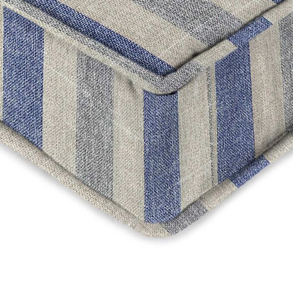 Tilford Denim Blue Two-Piece 22 x 45 Inches Boxed Edge Outdoor Back and Seat Cushion, image 2