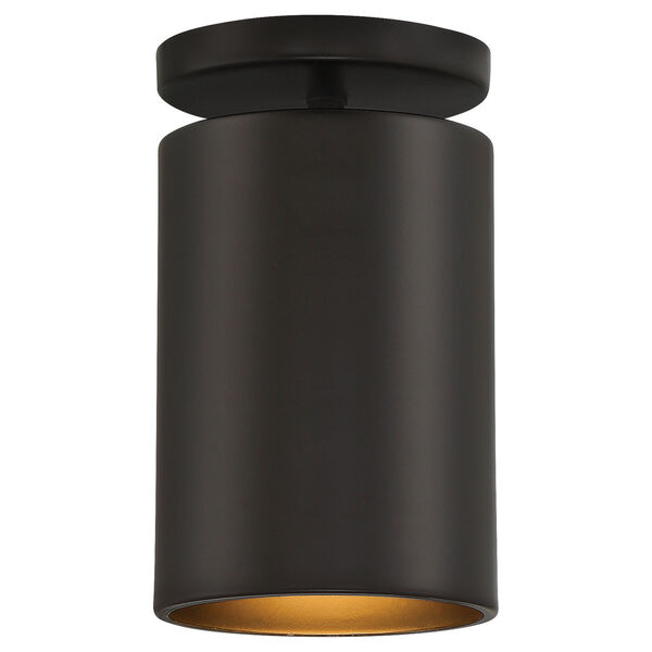 Pint Black One-Light LED Outdoor Flush Mount, image 1