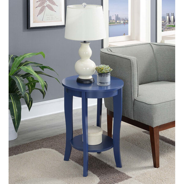 American Heritage Cobalt Blue 18-Inch Round End Table, image 2