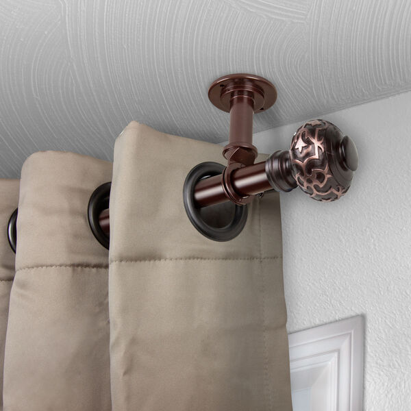 Maple Bronze 160-240 Inches Ceiling Curtain Rod, image 2