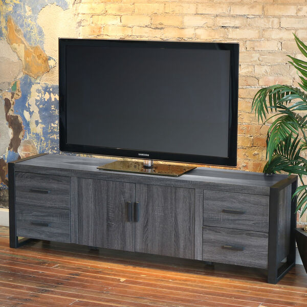 Urban Blend Charcoal 70-Inch TV Stand Console, image 2