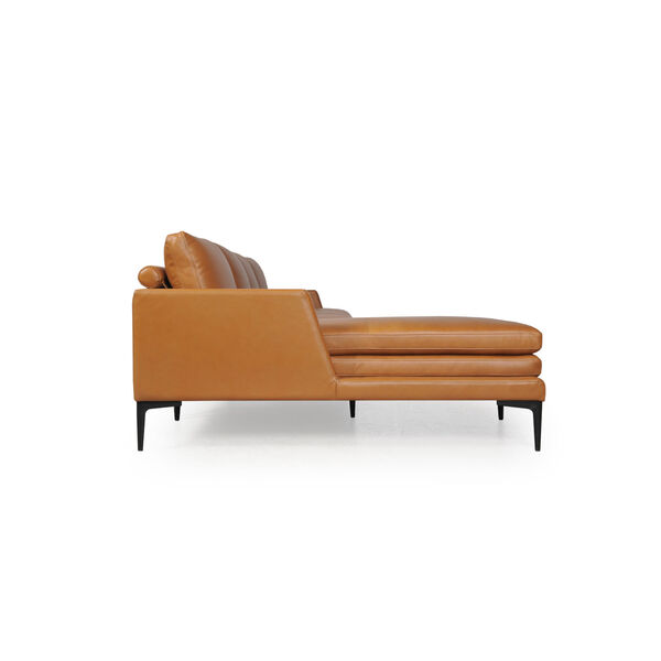 Uptown Tan Full Leather Sectional Sofa, image 4
