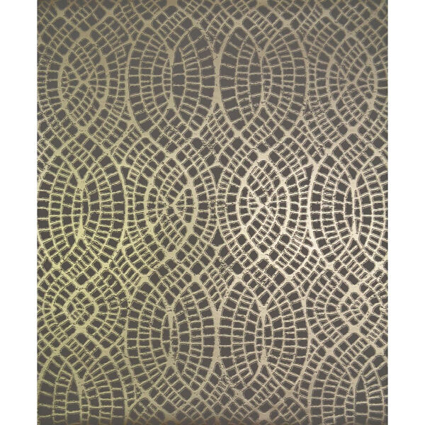 Antonina Vella Modern Metals Tortoise Taupe and Gold Wallpaper - SAMPLE SWATCH ONLY, image 1