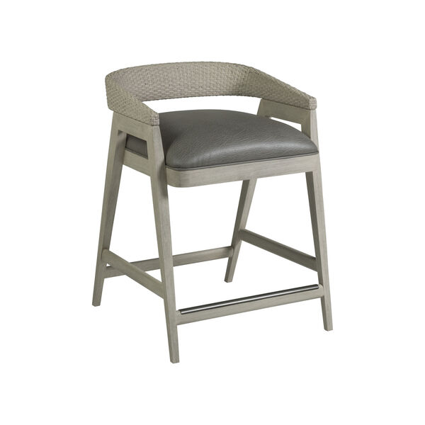 Signature Designs Gray and White Arne Low Back Counter Stool, image 1