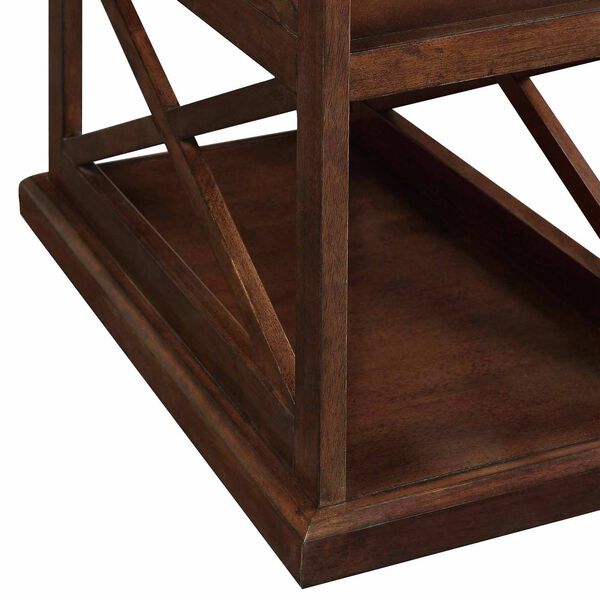 Coventry Espresso Chairside End Table with Shelves, image 5