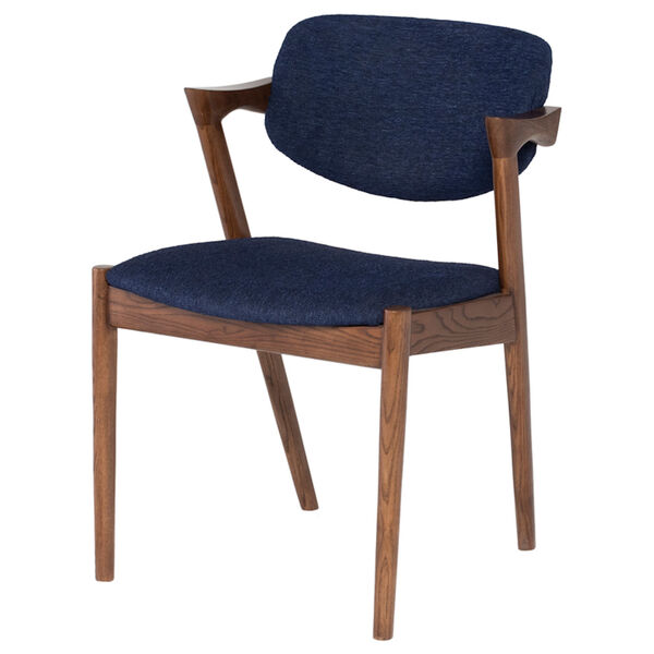 Kalli Walnut and True Blue Dining Chair, image 1