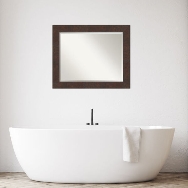 Wildwood Brown 33W X 27H-Inch Bathroom Vanity Wall Mirror, image 3