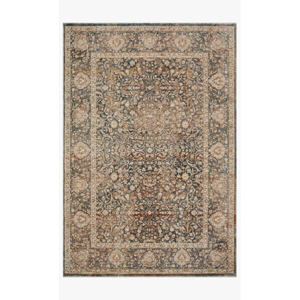 Lourdes Charcoal and Ivory Rectangle: 5 Ft. 3 In. x 7 Ft. 9 In. Rug, image 1