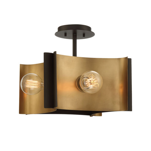 Metallo Bronze Four-Light Semi Flush Mount, image 1
