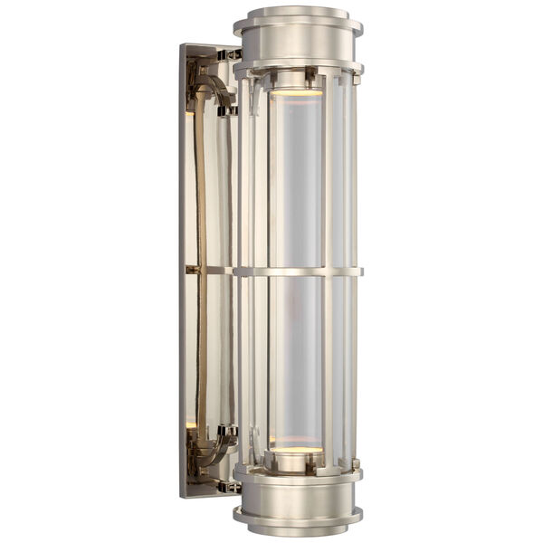 Gracie 19-Inch Linear Sconce in Polished Nickel with Clear Glass by Chapman  and  Myers, image 1