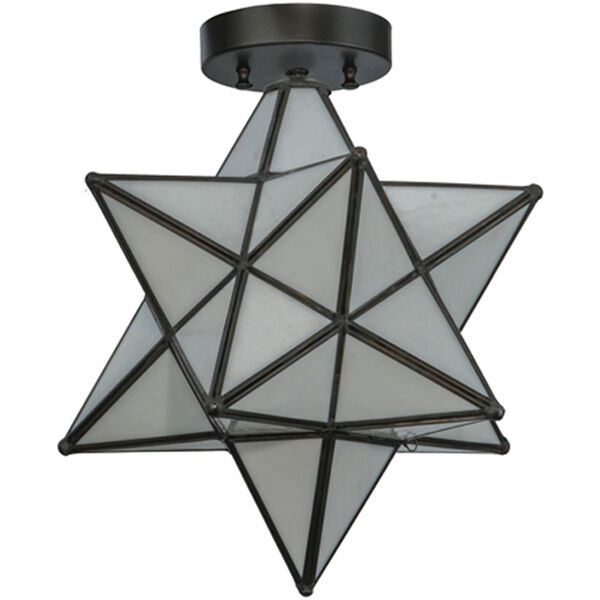 Moravian Star Bronze 12-Inch One-Light Semi-Flush Mount, image 3