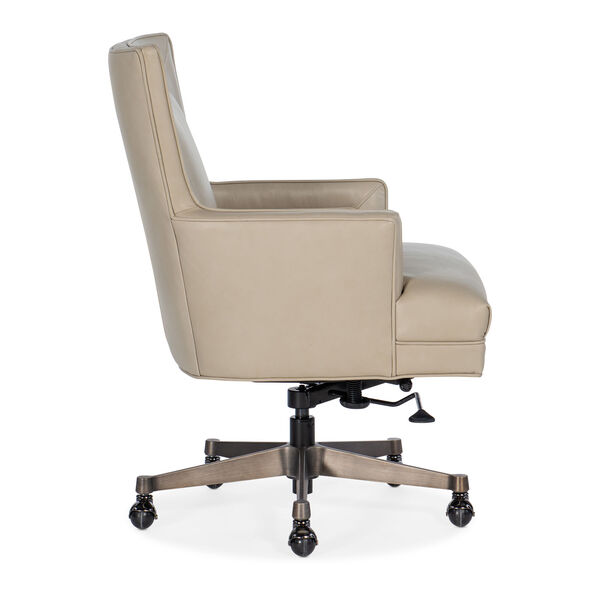 Rosa Beige and Silver Executive Swivel Tilt Chair, image 3