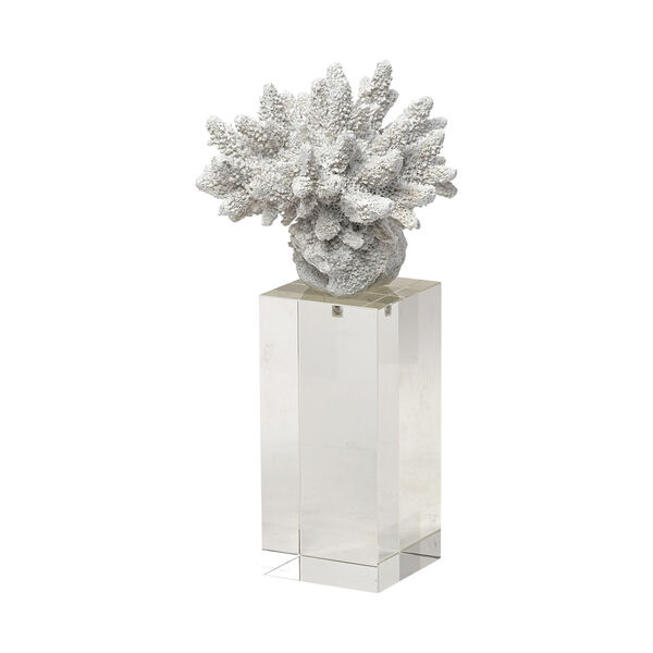Isla White 10-Inch Replica Coastal Coral Decorative Object, image 1
