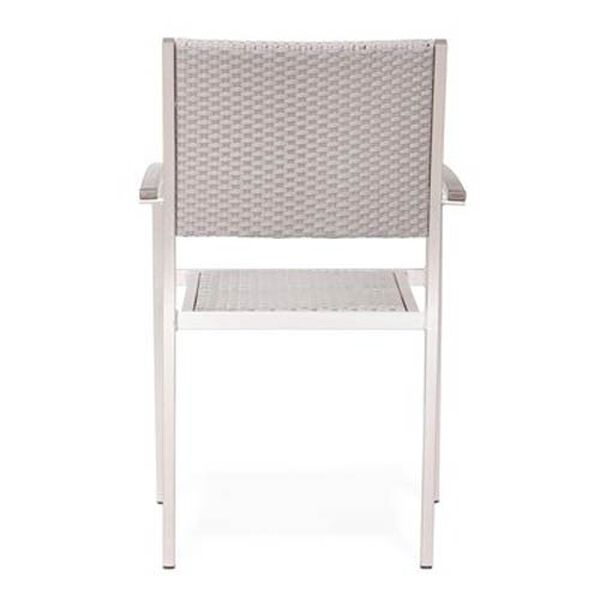 Metropolitan Outdoor Brushed Aluminum Armchair, Set of Two, image 4