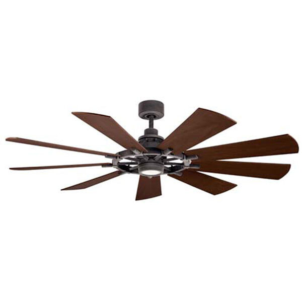 Hammersmith Weathered Zinc and Weathered White 65-Inch LED Ceiling Fan, image 2