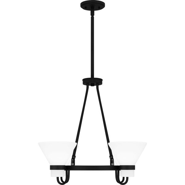 Marigold Earth Black and White Four-Light Chandelier, image 5