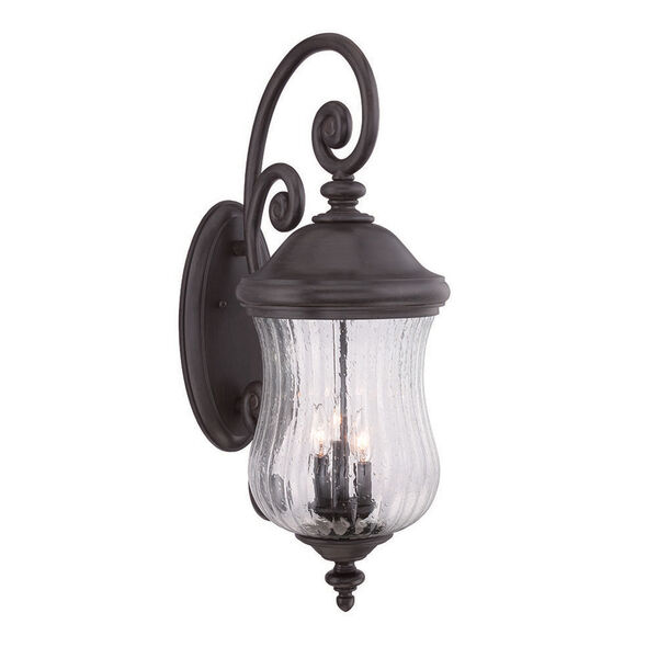 Bellagio Black Coral 31-Inch Three-Light Outdoor Wall Mount, image 1