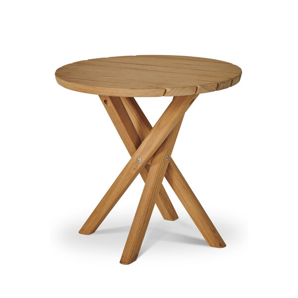 Tulum Natural Teak Outdoor Side Table, image 1