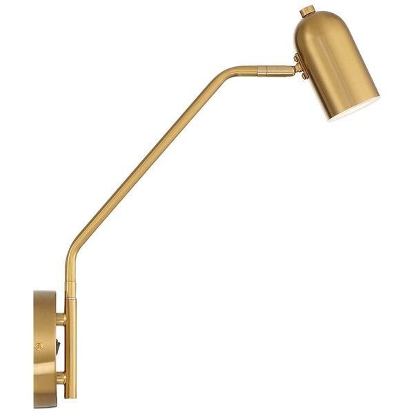Aalto Antique Brushed Brass LED Reading Light, image 4