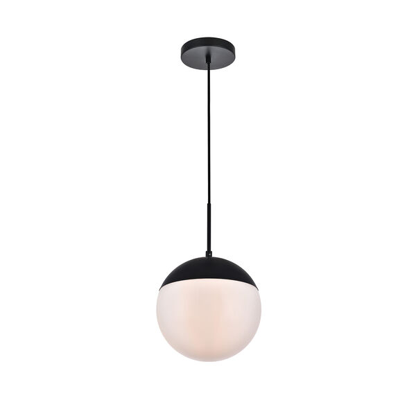 Eclipse Black and Frosted White 10-Inch One-Light Pendant, image 3
