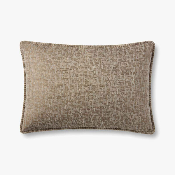 Beige Jacquard Decorative Throw Pillow, image 1