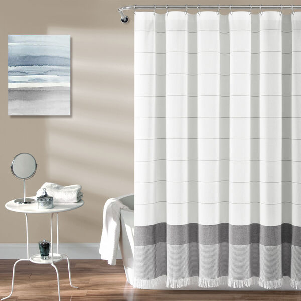 Gray 72 x 72 In. Single Shower Curtain, image 1