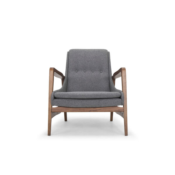 Enzo Shale Gray and Walnut Occasional Chair, image 6