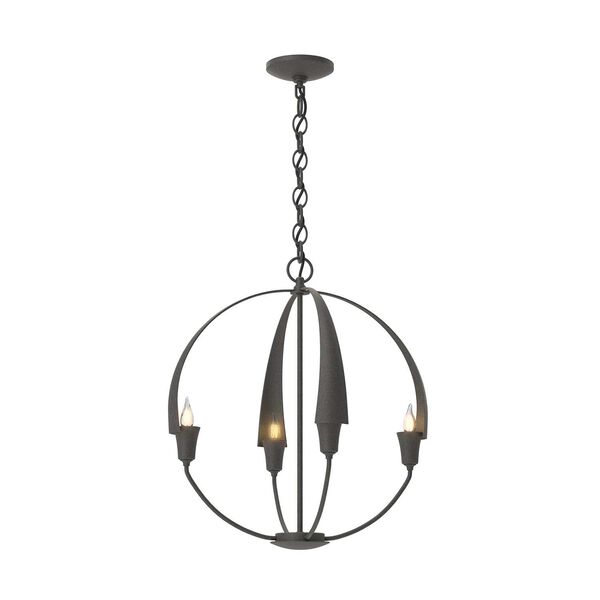 Cirque Natural Iron 19-Inch Four-Light Chandelier, image 1
