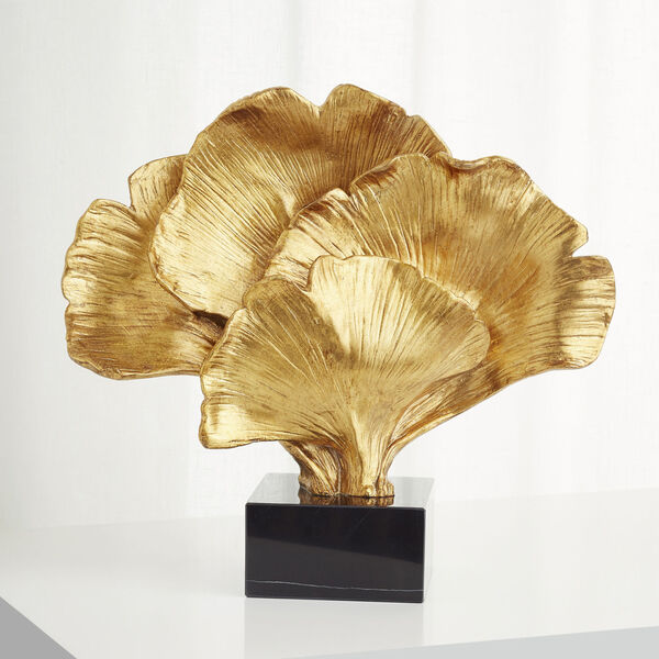 Gold Gilded Bloom Sculpture, image 3