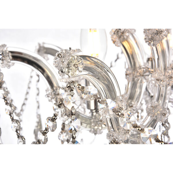 Maria Theresa Chrome 18-Inch Four-Light Flush Mount with Clear Royal Cut Crystal, image 3