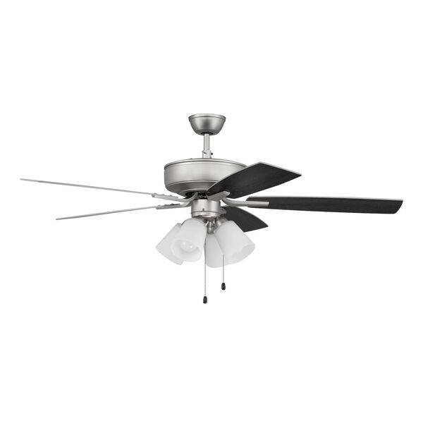 Pro Plus Brushed Satin Nickel 52-Inch Four-Light Ceiling Fan, image 4