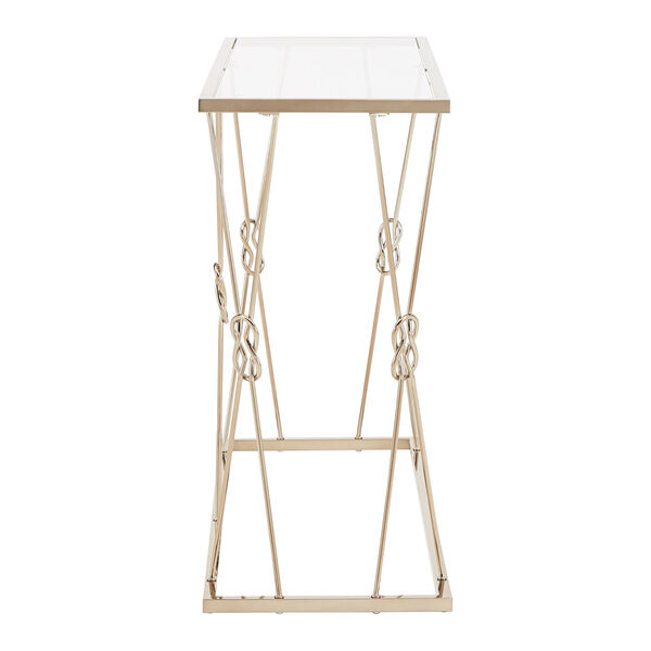 May Champagne Gold Knot Frame Sofa Table, image 3