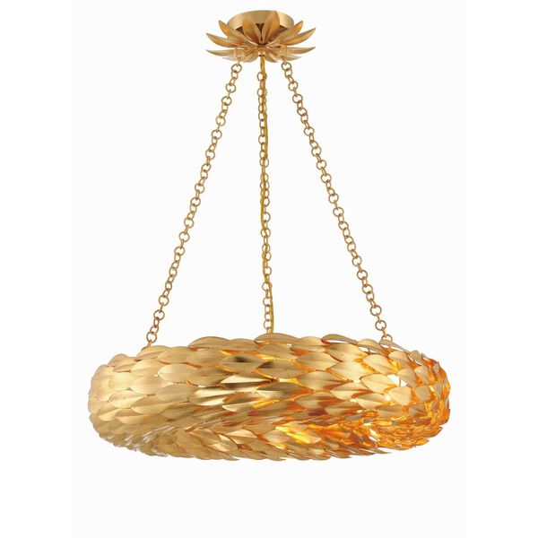 Broche Antique Gold Six-Light Pendant, image 2