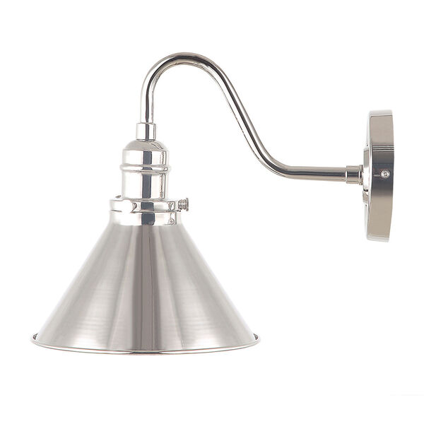 Provence Polished Nickel One-Light Wall Sconce, image 1